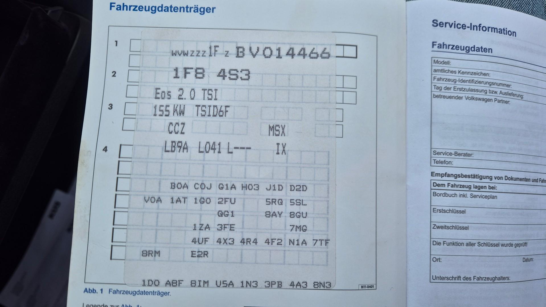 VW Eos 2.0 TSI DSG Exclusive